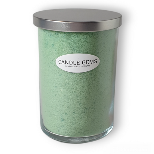 Candle Gems in glass container | Candy Green