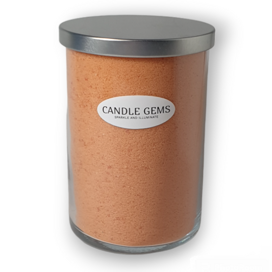 Candle Gems in glass container | Coral