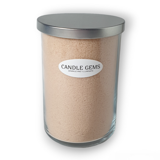 Candle Gems in glass container | Soft Tan